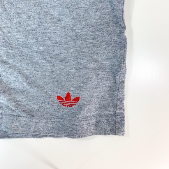 Adidas Sample Grey T-shirt Red Plaid Size M - Picture 3 of 6